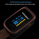 Oxygen Saturation Monitor, Wrinery Premium Pulse Oximeter Fingertip, Oxygen Monitor, O2 Saturation Monitor, OLED Portable Oximetry with Batteries, Lanyard (Rose gold-Royal black) — 4