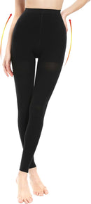 Somuch 15-20 mmHg Footless Compression Pantyhose for Women & Men, Graduated Compression Tights for Varicose Veins Edema Leg Swelling, High Waisted Support Leggings | Black | Medium — 1
