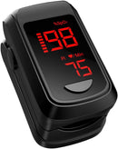HOLFENRY Pulse Oximeter Fingertip - Large Display Oxygen Monitor Fingertip with Fast 5-8s Reading for SpO2/Heart Rate/PI, Accurate Pulse Ox for Home/Sports/Travel, Batteries & Lanyard Included — 1