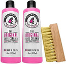 Pink Miracle Shoe Cleaner Kit Fabric Cleaner for Leather, Whites and Nubuck Sneakers Two Pack (Two Bottles/One Brush) | 16 Oz — 3