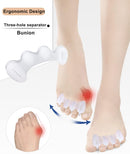 2Pairs Toe Separators Toe Spacers for Women Men to Correct Bunion, Relieve Feet Pain, Foot Alignment, Toe Straighteners for Hammertoes, Plantar Fasciitis (L, Women Shoe Size 13+, Men:11.5+) 4