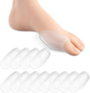 Dimeho 12 Pcs Bunion Cushion Protector, Bunion Corrector Pads with Separator Guards Clear Shields Relief for Big Toe Calluses Corns | transparent — 8