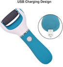 Foot Scrubber Electric Callus Remover Rechargeable Foot File Hard Skin Remover Pedicure Tools Electronic Callus kit for Cracked Heels and Dead Skin with 2 Roller Heads, Blue — 2