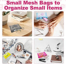 Mini Mesh Pouches(4 Pack), Small Mesh Bags with Zipper Nylon Makeup Pouches…