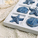 NIKKY HOME Beach Decor Tic Tac Toe 5 Sand Dollars & 5 Starfish Pieces Wood…
