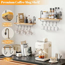 Olakee Floating Wall Shelves for Kitchen Bathroom Coffee Nook with 10…
