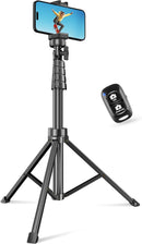 SENSYNE 62" Phone Tripod, Extendable Selfie Stick with Wireless Remote photo 1