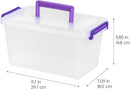 IRIS USA Storage Bins with Lids |Made in USA| 5 Qt - (6-Pack) - Clear — 6