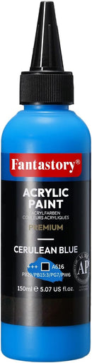 Fantastory 150ml Blue Deep Hue Acrylic Paint - Squeeze Bottle | 150ml Blue Color — 1