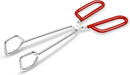 Hiash 10-Inch Heavy Duty Stainless Steel Kitchen Tongs - Non-Slip Comfortable Red Grip, Scissor Design, Heat… — 1