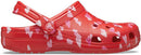 Crocs Unisex Adult Classic Clog - Seasonal Graphic – Cherry Red/Hearts & Butterflies — 1