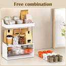 caktraie 3-Drawer 2-Tier Acrylic Makeup & Bathroom Vanity Organizer