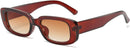 Rectangle Sunglasses for Women Men Trendy Y2K 90s Square Sun Shades UV400 | Brown — 1