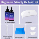 Honcaring 200g UV Resin Kit with Light,Hard Type Clear UV Resin and UV Ligh — 2