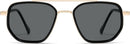 SOJOS Retro Polarized Aviator Sunglasses for Women Men Trendy Square Shades | Shiny Black&gold — 4