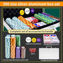 AIBETOMG Poker Chips with Numbers,300Pcs 14 Gram Clay Poker Chips Set