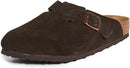 Birkenstock Women's Boston Suede Clogs – Mocha Suede — 1