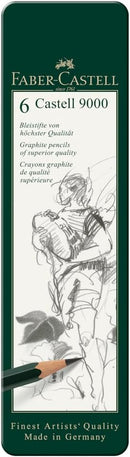 Faber-Castell - Castell 9000 Art Set Pencil (Pack of 6), Green | 1 — 2