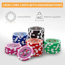 AIBETOMG Poker Chips with Numbers,11 Gram Poker Chips Set,500Pcs