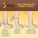 Allegro Knee High Sheer 20-30 mmHg Compression Socks for Men & Women | Large | Fawn — 6