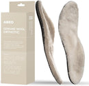 ABEO Genuine Wool Orthotic Metatarsal Insoles | Boot Insoles for Women | Winter Warm Orthotic Insoles | Cozy Fall Insoles Tan, 7 — 1