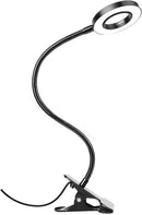 Woputne Desk Lamp Clip on Light for Bed Book Reading (Black) — 1