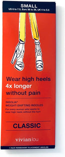 Vivian Lou Weight Shifting Insoles for High Heels, All-Day Comfort, Foot Pain Relief (Color: Transparent) Not Gel Inserts Pads or Cushions (Small US 6 to 7.5 Women Shoes) — 1
