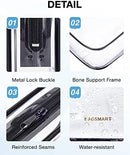 BAGSMART Clear Toiletry Bag 2-Pack TSA Approved Water-Repellent, Black
