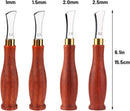 UOOU 4 Pcs Leather Edge Creaser, 1.0/1.5/2.0/2.5mm Leather Creaser Tool | All sizes — 2