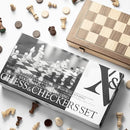 A&A 15" Magnetic Wooden Chess Set/Folding Board / 3" King Height German Knight…