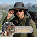 ZOORON Hiking Sun Hat with Neck Flap, UPF 50+, Wide Brim