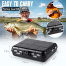 187/343pcs Fishing Accessories Kit, Organized Fishing Tackle Box with Tackle…