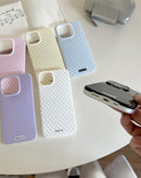inewateri for iPhone 16 Case Cute Polka Dot Aesthetics Soft TPU Case-Pink — 5