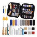 52 Pcs Leather Sewing Kit Upholstery Repair Sewing Tools With Large-Eye Stitching Needles, Sewing Awl, Sewing Thread, Waxed Thread, Thimble, Leather Craft Tool For Beginners And Professionals