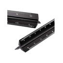 6-Piece Triangular Scale Ruler Set | Aluminum Architect Ruler | Color Black