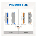 60pcs Lever Wire Connectors, 60-Piece Inline Wire Connectors Kit For Quick Connect, Push In Compact Splicing Electrical Connectors Butt Terminals For Circuit Inline 28-12 AWG 1 In 1out