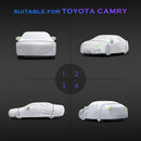 Car Cover Custom Fit for Toyota Camry 1996-2025,Honda Accord 2001-2025,6 Layers Truck Cover Waterproof All Weather for Automobiles,Outdoor Full Exterior Cover,Rain, Sun, Wind Protection,Silver — 7