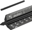 Architectural Scale Ruler, Imperial Measurements 12'' | Black-A — 1