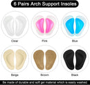 Dr. Foot's Arch Support Shoe Insoles for Flat Feet, Gel Arch Inserts for Plantar Fasciitis, Adhesive Arch Pad for Relieve Pressure and Feet Pain (6 Colors - 6 Pairs, 6 Pair (Pack of 1)) — 2