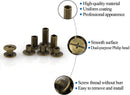 Bronze Chicago Screws Leather Kit, 90 Sets, 6 Sizes (M5 X 4-12) | M5*4.5.6.8.10.12mm — 4