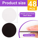ESRICH 48Pack 3x3IN Round Mini Canvas Magnets, Small Magnetic Paint Canvas | 3 x 3 in (48 Pack) — 3