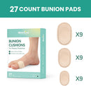 Welnove Bunion Pads to Wear with Shoes - 27 Pcs Moleskin for Feet - Bunion Cushions for Women Men, All-Day Comfort & Protection, Water-Resistant - Beige, Multi-Size | Beige(27 Count) — 6
