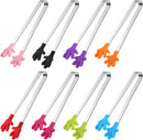 SHINDEL Mini Tongs, 8 PCS Silicone Hand Shape Food Tongs, 5 Inch — 1