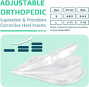 Skyfoot 3 Layers Adjustable Heel Wedge Inserts for Supination & Pronation Correction, Adhesive Medial & Lateral Heel Insoles for Bow Legs, Knee Pain, Foot Alignment (L: W 7-11, M 7-10, Crystal) — 2