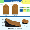 Dr. Shoesert 3 Layers Adjustable Orthopedic Heel Wedge Inserts, Supination & Pronation Correction Insoles for Bow Legs, Knee Pain, Foot Alignment (Brown, Large - Women's 8.5-13|Men's 9-14) — 3