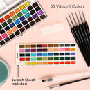 Grabie 50 Color Watercolor Paint Set with Brush Pens | 50 Colors — 3