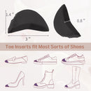 Toe Inserts for Shoes Too Big, 4 Pairs Shoe Inserts for Women Men, Foam Toe Filler, Shoe Fitters, Black and Beige - Black + Beige, 4 Pairs — 5