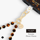 kate spade new york Phone Charm Wrist Strap w/Anchor Card - Tortoise Bead photo 2