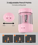 2 Pack Electric Pencil Sharpener for Classroom, Fully Automatic, LightPink | Lightpink (Pack of 2) — 4