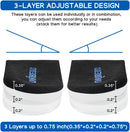 3 Layers Adjustable Supination & Pronation Correction Heel Insoles,Self-Adhesive Medial & Lateral Heel Wedge Inserts for Foot Alignment, Knee Pain, Bow Legs (Black, L: W: 7.5-12 / M: 7-11) - Black - 3 Layers — 4